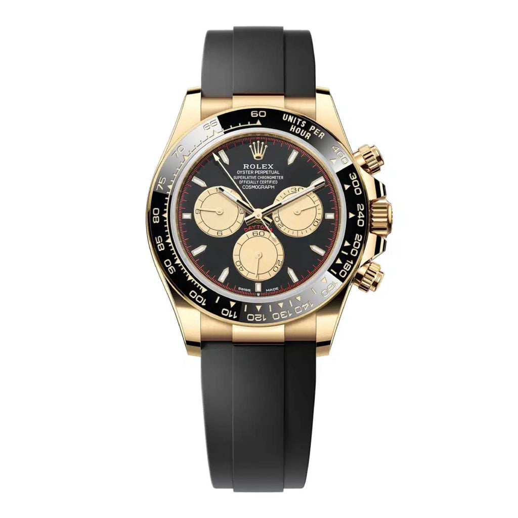 2023 RELEASE Rolex Cosmograph Daytona 40 mm | Oysterflex bracelet | Intense black dial | 18k yellow gold Case Men's Watch 126518LN