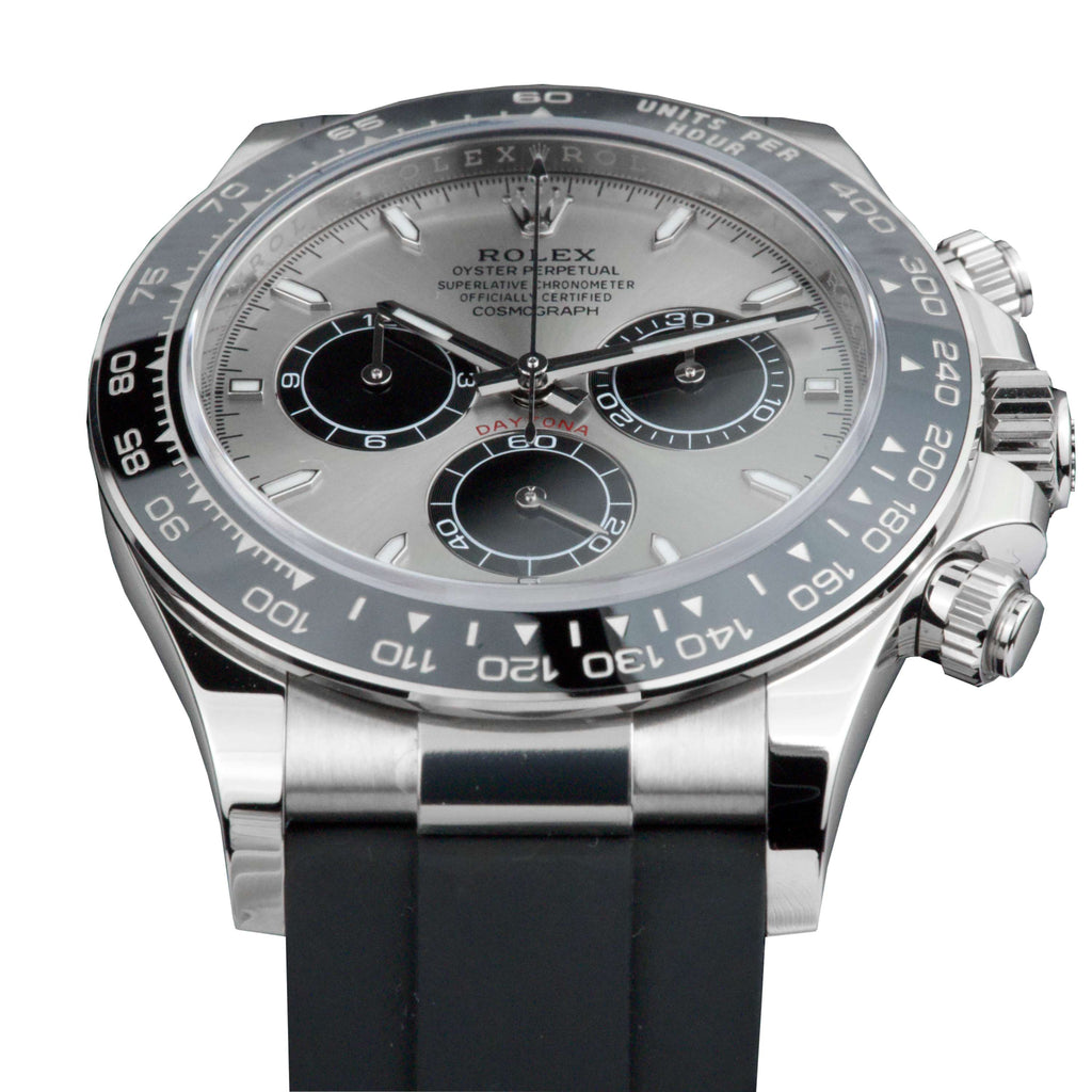 Rolex Cosmograph Daytona, Steel and bright black dial, Oysterflex bracelet, 18k white gold Watch 126519LN