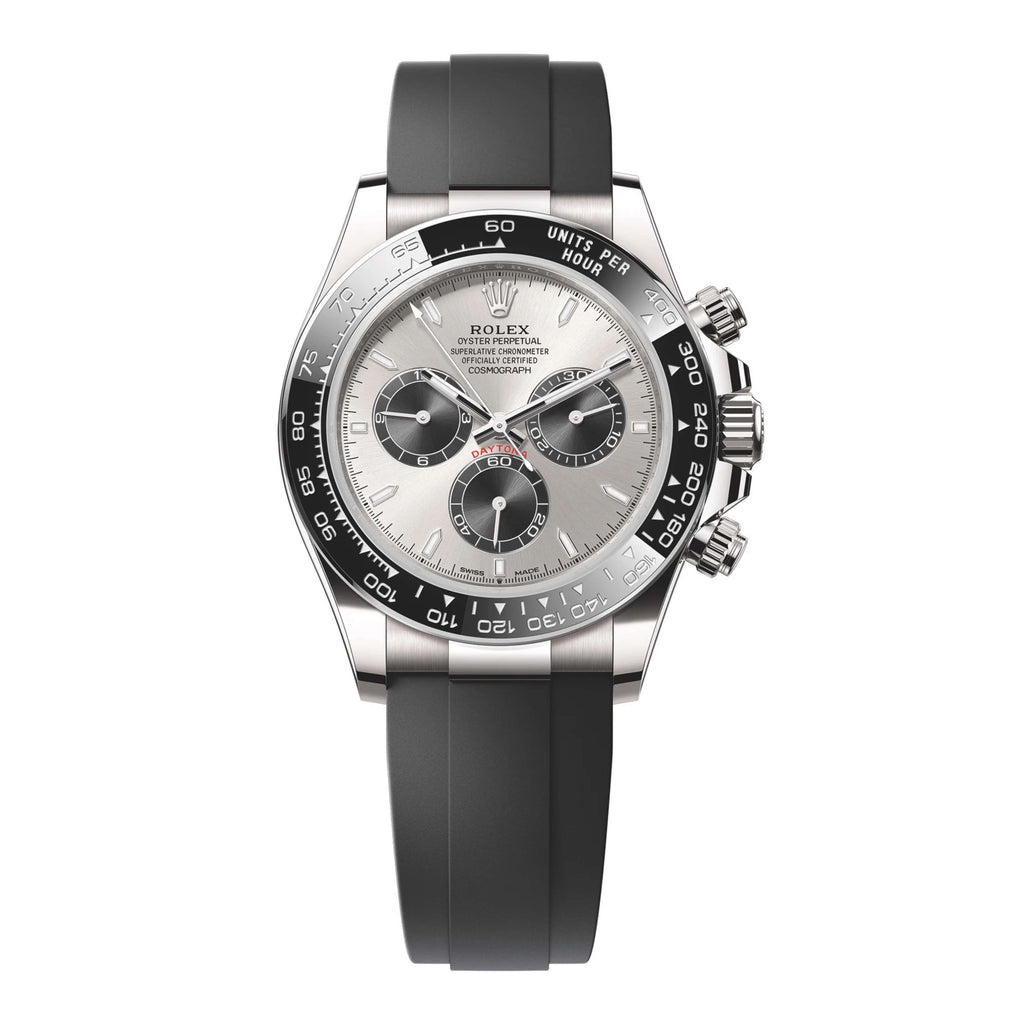 2023 Release Rolex Cosmograph Daytona, Steel and bright black dial, Oysterflex bracelet, 18k white gold Watch 126519LN