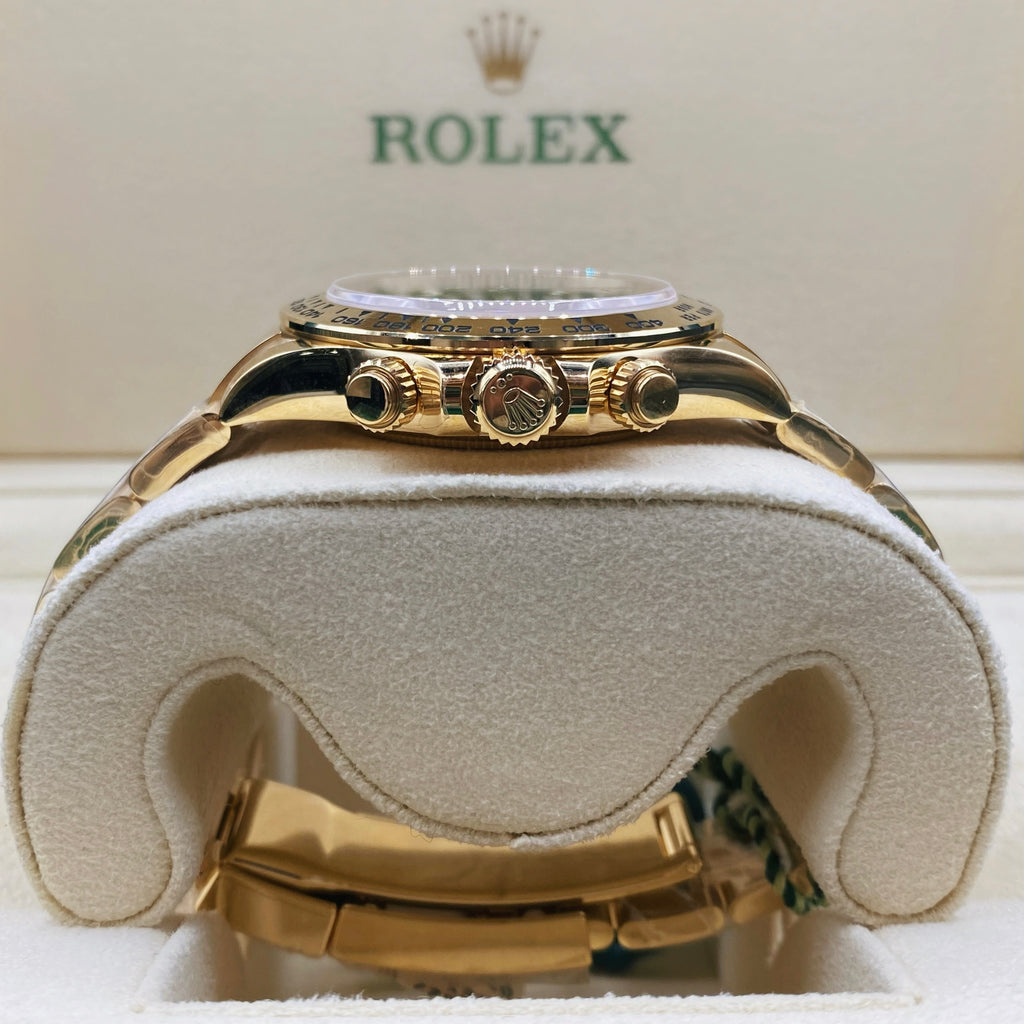 Rolex, Cosmograph Daytona 18k Yellow Gold Watch Green Dial Oyster bracelet 116508-0013