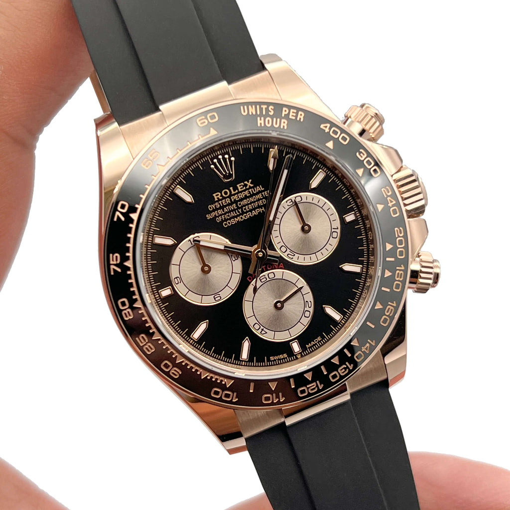 Rolex Cosmograph Daytona, Bright black and Sundust dial, Oysterflex bracelet, 18k Everose gold Watch 126515LN