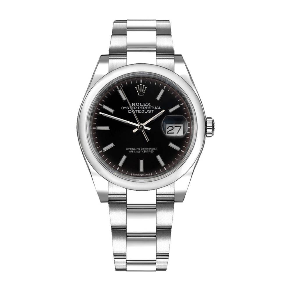 Rolex Date 34mm - Ref: 115200-0004 - Black Index Dial, Stainless Steel Oyster Bracelet Watch