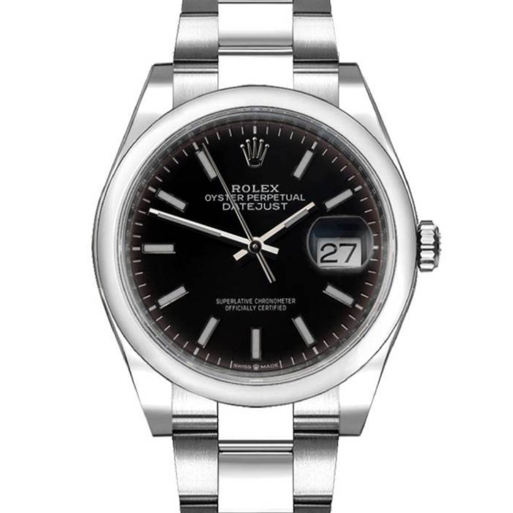 Rolex Date 34mm - Ref: 115200-0004 - Black Index Dial, Stainless Steel Oyster Bracelet Watch