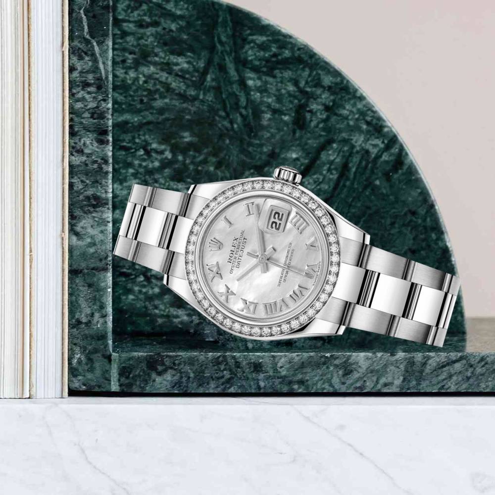 Rolex Datejust 26mm - Ref: 179384 mro - White Mother of Pearl Dial, Stainless Steel Oyster Bracelet Women's Watch