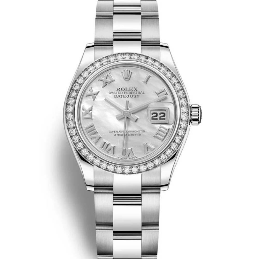 Rolex Datejust 26mm - Ref: 179384 mro - White Mother of Pearl Dial, Stainless Steel Oyster Bracelet Women's Watch