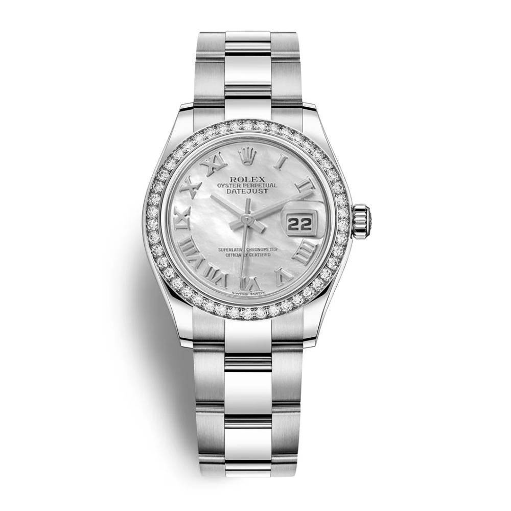 Rolex Datejust 26mm - Ref: 179384 mro - White Mother of Pearl Dial, Stainless Steel Oyster Bracelet Women's Watch