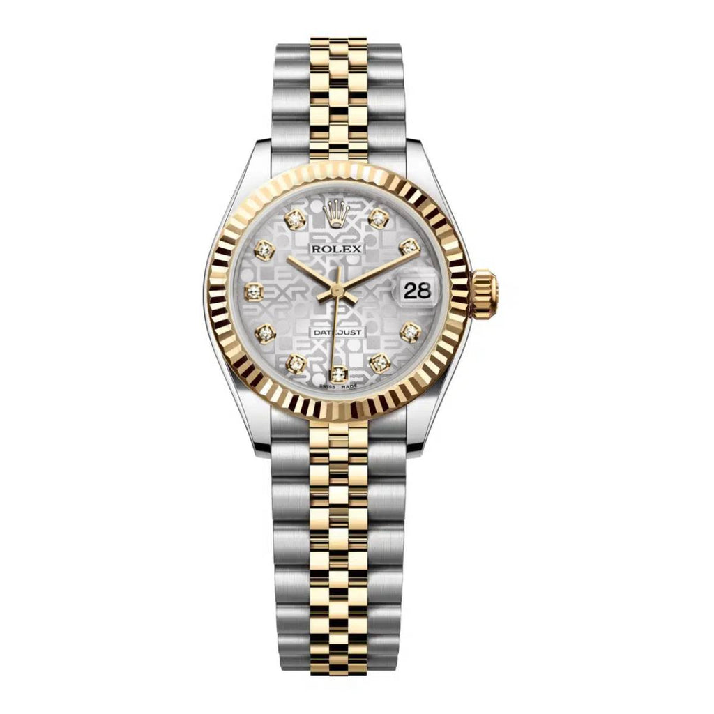 Rolex Datejust 31 Watch Silver dial, Fluted Bezel, Steel and Yellow Gold Jubilee Bracelet, 178273 sjdj