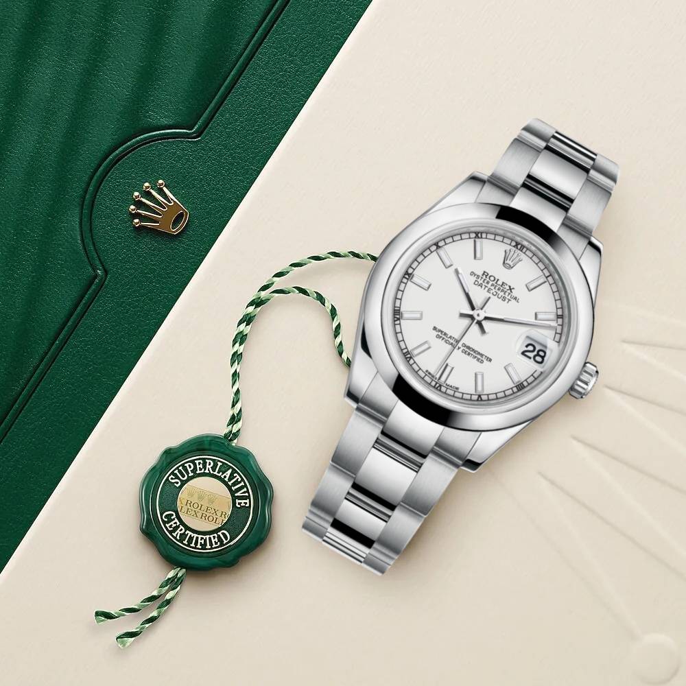 Rolex Datejust 31mm - Ref: 178240-0022 - Silver Dial, Stainless Steel Oyster Bracelet Women's Watch