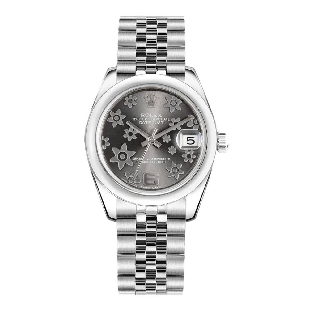 Rolex Datejust 31mm - Ref: 178240-0039 - Rhodium Grey Dial, Stainless Steel Jubilee Bracelet Women's Watch