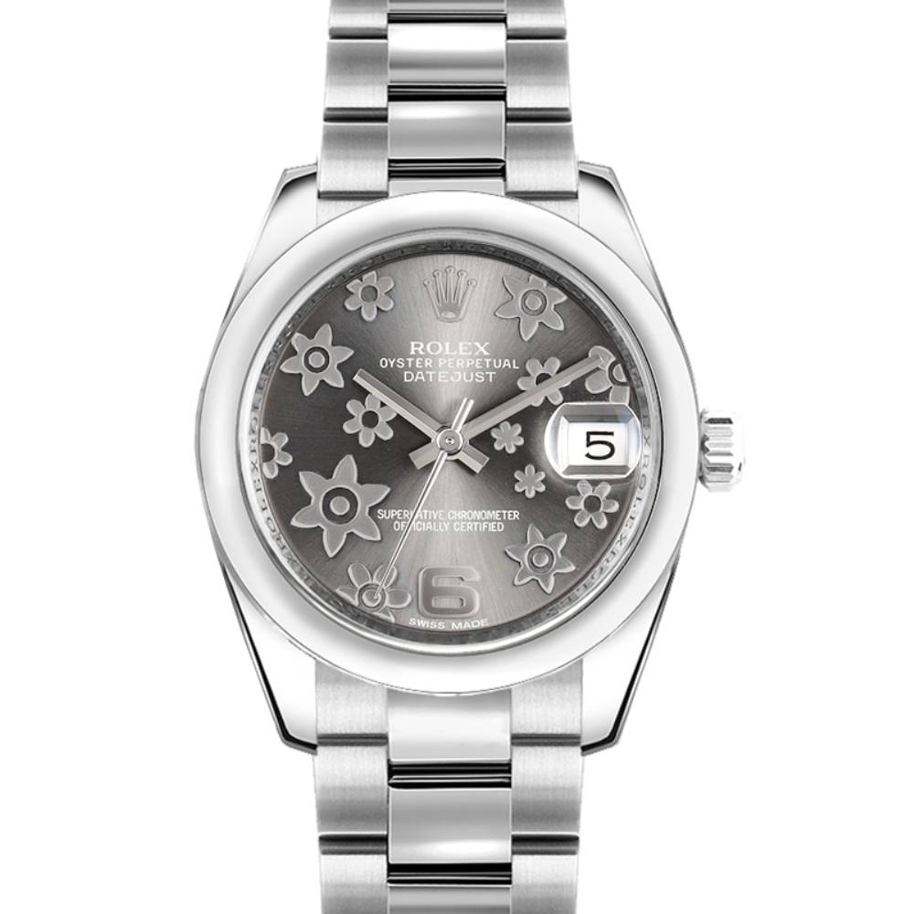 Rolex Datejust 31mm - Ref: 178240-0040 - Rhodium Grey Dial, Stainless Steel Oyster Bracelet Women's Watch