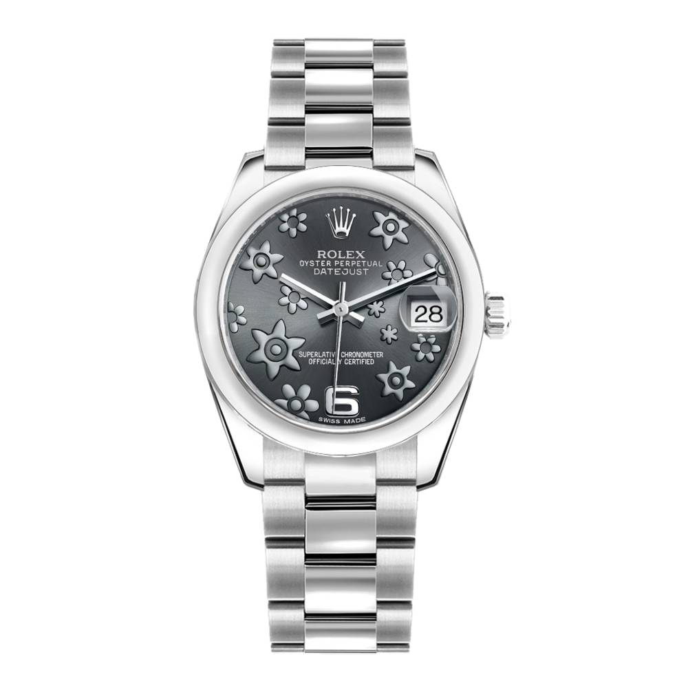 Rolex Datejust 31mm - Ref: 178240-0040 - Rhodium Grey Dial, Stainless Steel Oyster Bracelet Women's Watch