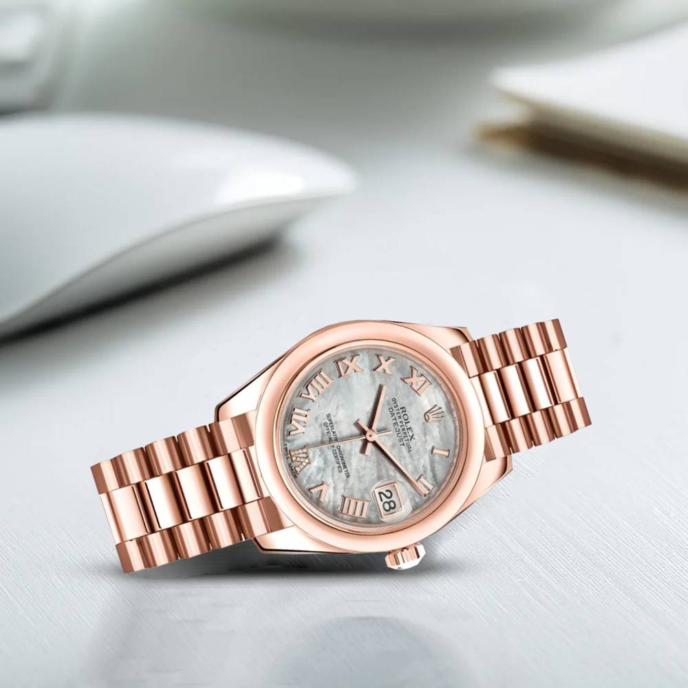 Rolex Datejust 31mm - Ref: 178245 mdrp - Pink Dial, 18K Rose Gold President Bracelet Women's Watch