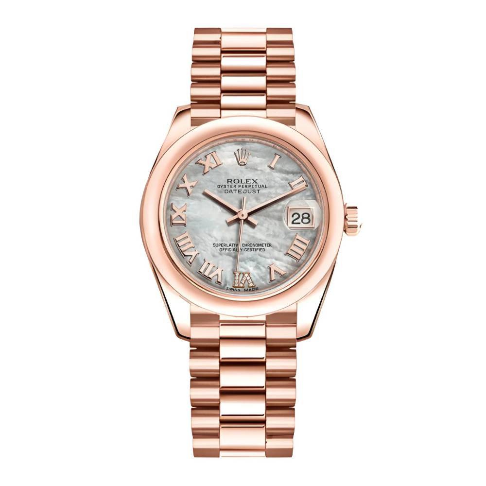 Rolex Datejust 31mm - Ref: 178245 mdrp - Pink Dial, 18K Rose Gold President Bracelet Women's Watch