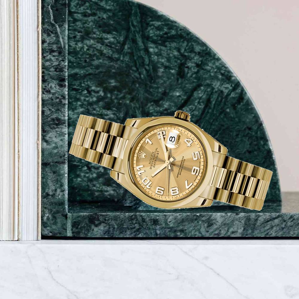 Rolex Datejust 31mm - Ref: 178248 chcap - Champagne Dial, 18K Yellow Gold President Bracelet Women's Watch