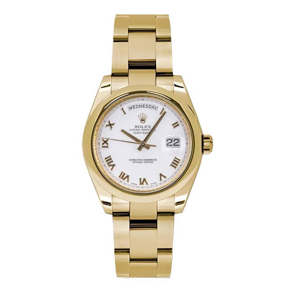 Rolex Datejust 31mm - Ref: 178248 wro - White Dial, 18K Yellow Gold Oyster Bracelet Women's Watch