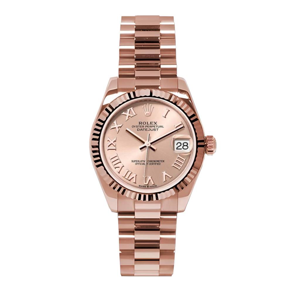 Rolex Datejust 31mm - Ref: 178275 prp - Rose Dial, 18K Rose Gold President Bracelet Women's Watch