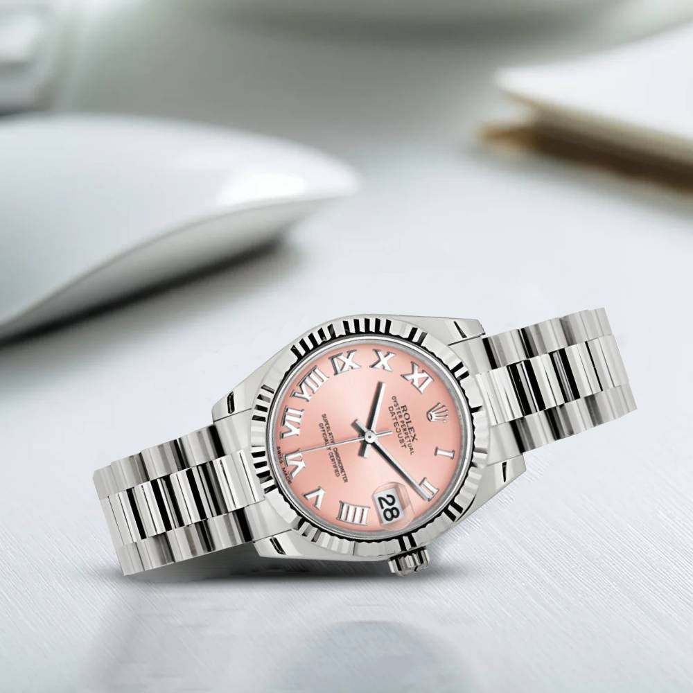 Rolex Datejust 31mm - Ref: 178279 - Pink Dial, 18K White Gold President Bracelet Women's Watch