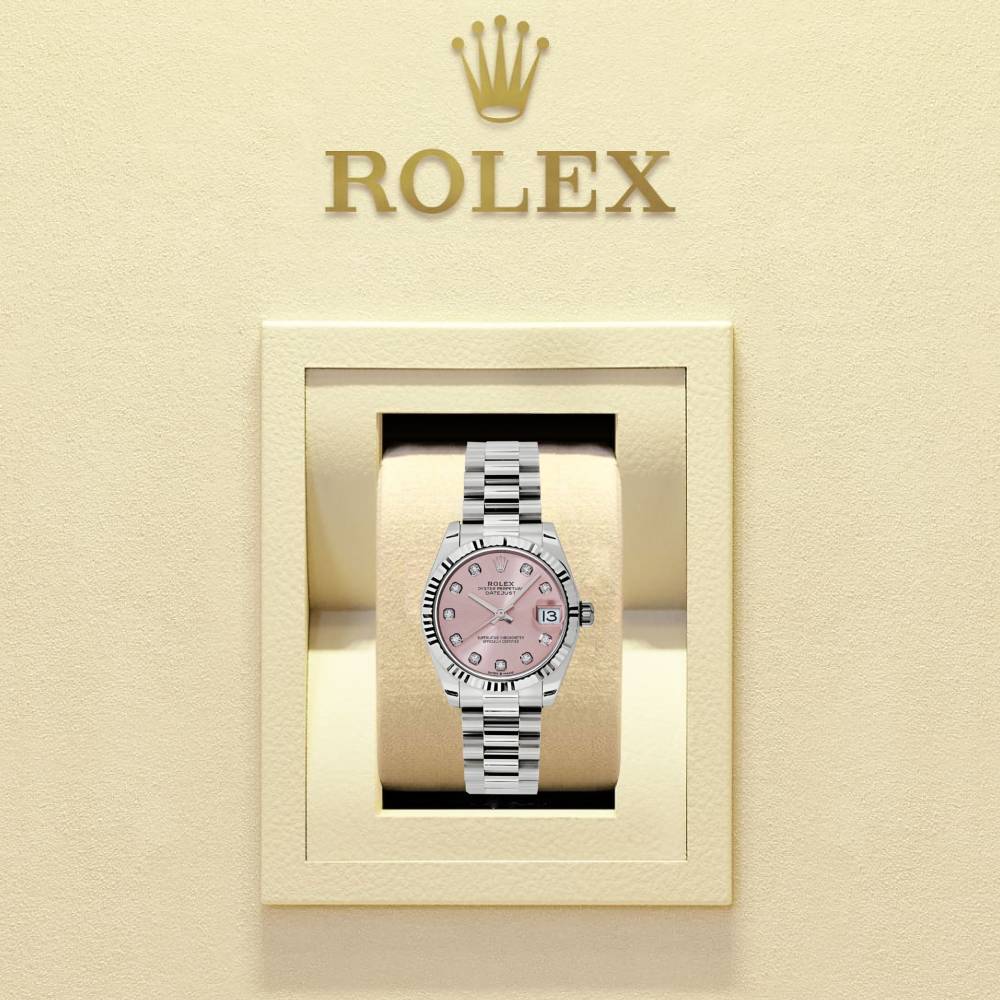 Rolex Datejust 31mm - Ref: 178279 pdp - Pink Dial, 18K White Gold President Bracelet Women's Watch