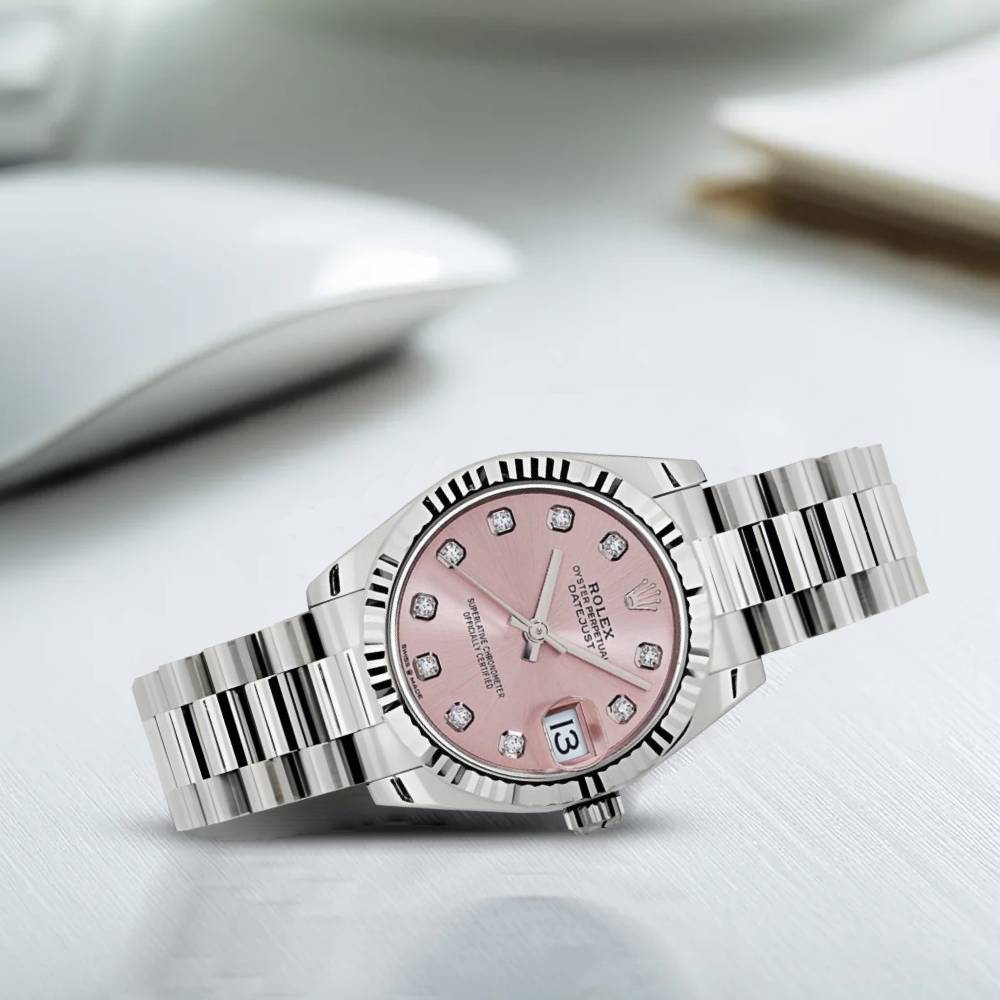 Rolex Datejust 31mm - Ref: 178279 pdp - Pink Dial, 18K White Gold President Bracelet Women's Watch