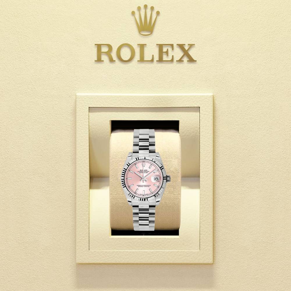 Rolex Datejust 31mm - Ref: 178279 pip - Pink Dial, 18K White Gold President Bracelet Women's Watch