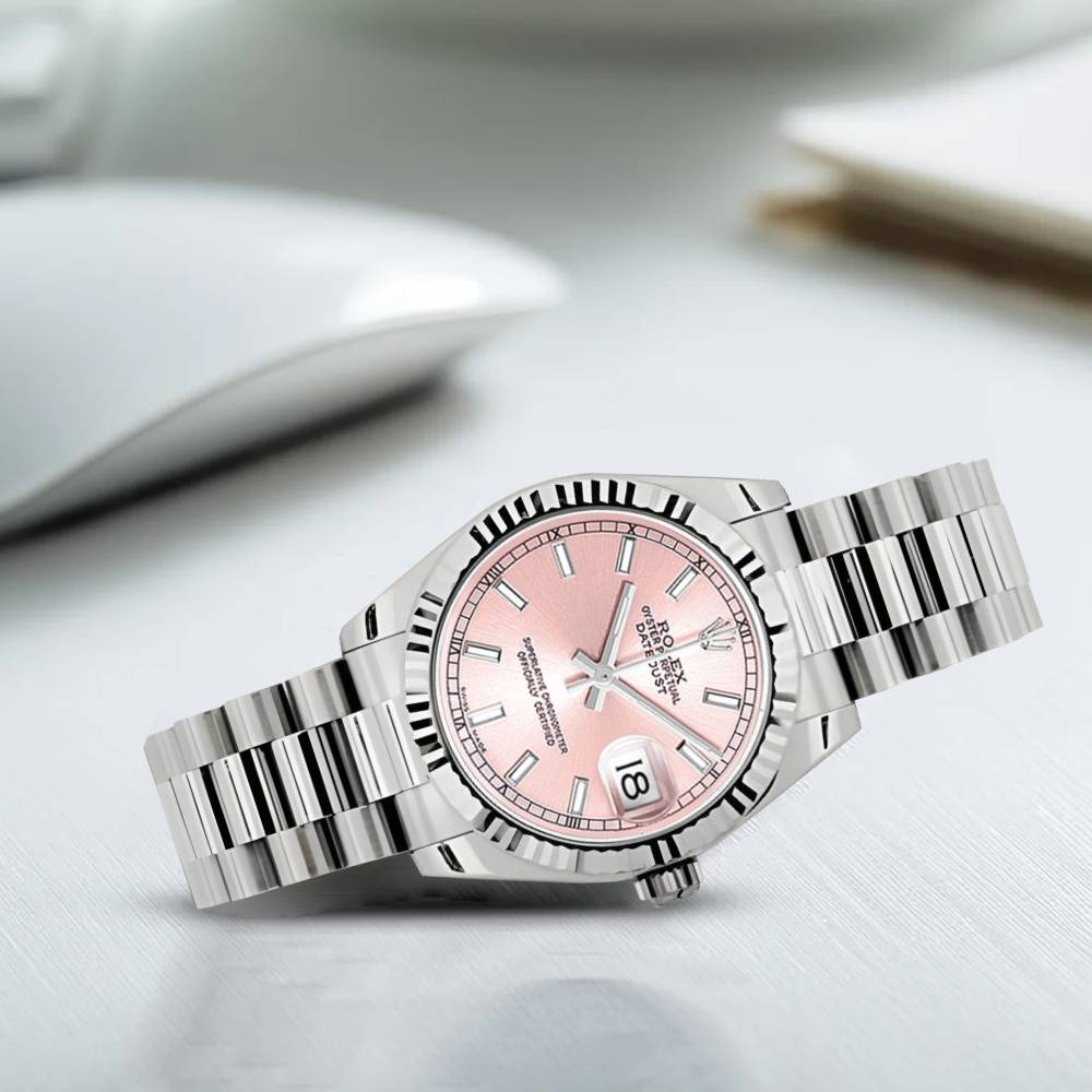 Rolex Datejust 31mm - Ref: 178279 pip - Pink Dial, 18K White Gold President Bracelet Women's Watch