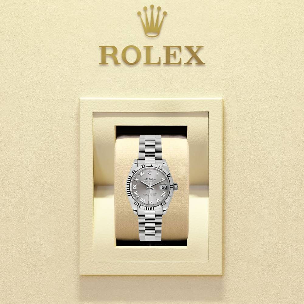 Rolex Datejust 31mm - Ref: 178279 rrp - Silver Dial, 18K White Gold President Bracelet Women's Watch