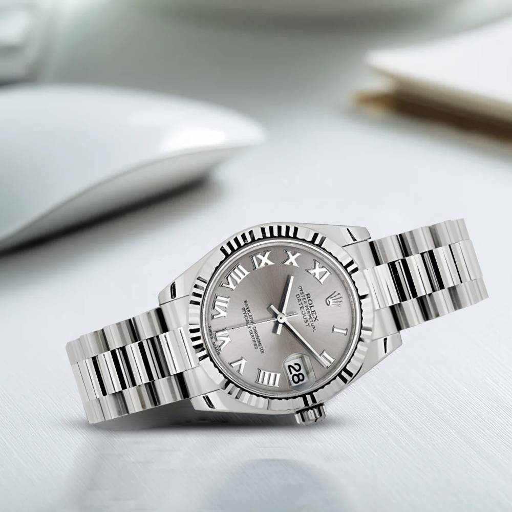 Rolex Datejust 31mm - Ref: 178279 rrp - Silver Dial, 18K White Gold President Bracelet Women's Watch