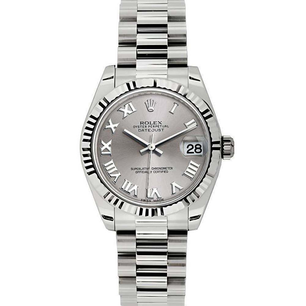 Rolex Datejust 31mm - Ref: 178279 rrp - Silver Dial, 18K White Gold President Bracelet Women's Watch