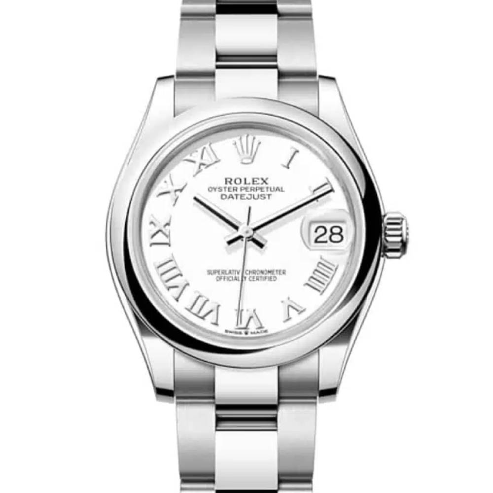 Rolex Datejust 31mm - Ref: 278240-0003 - White Roman Dial, Stainless Steel Oyster Bracelet Women's Watch