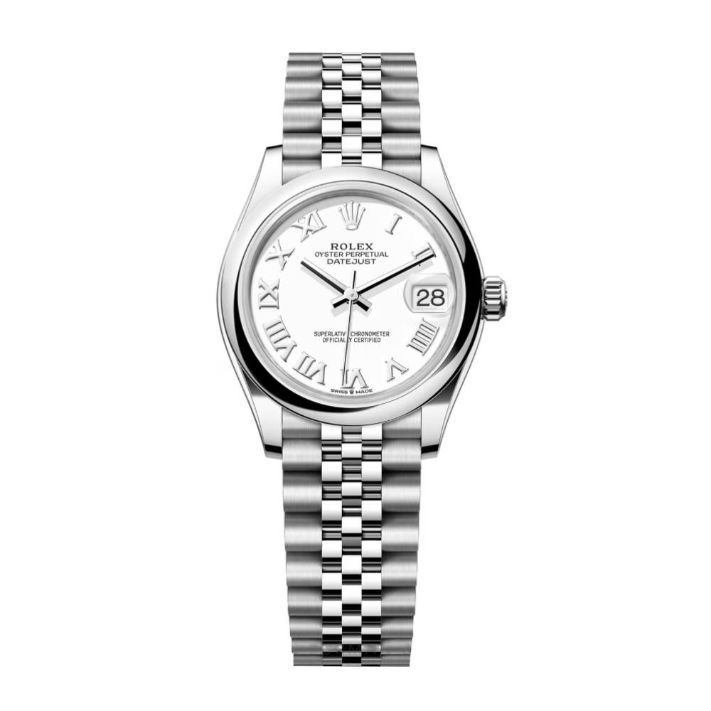 Rolex Datejust 31mm - Ref: 278240-0004 - White Roman Dial, Stainless Steel Jubilee Bracelet Women's Watch