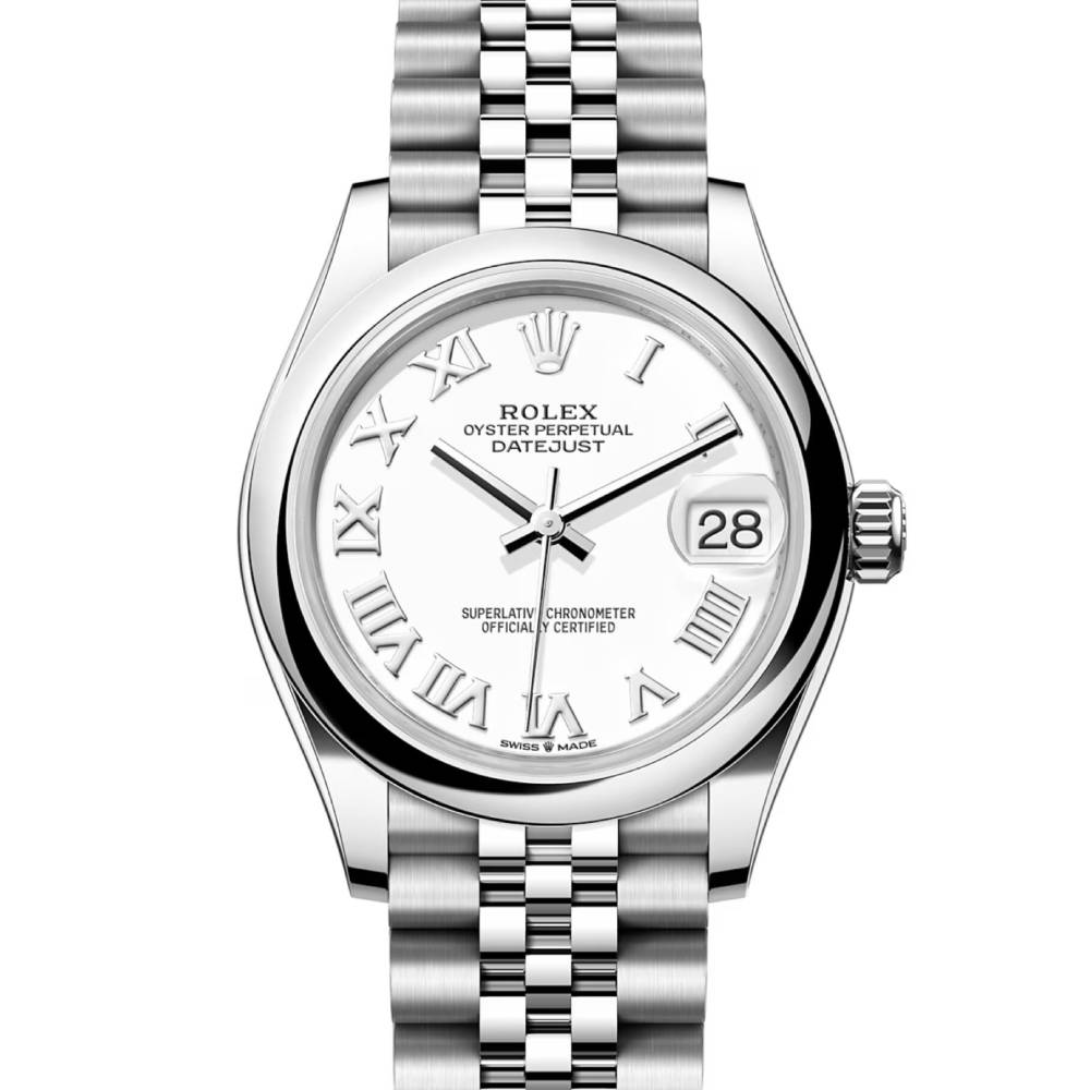 Rolex Datejust 31mm - Ref: 278240-0004 - White Roman Dial, Stainless Steel Jubilee Bracelet Women's Watch