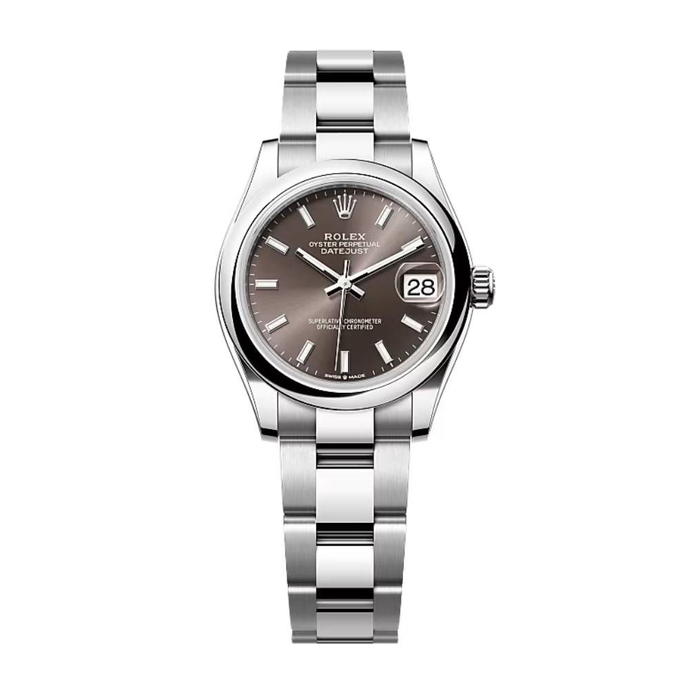 Rolex Datejust 31mm - Ref: 278240-0009 - Dark Grey Stick Dial, Stainless Steel Oyster Bracelet Women's Watch