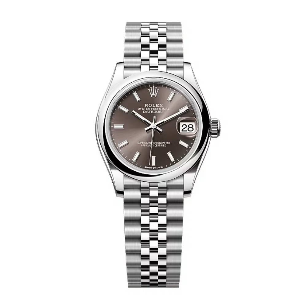 Rolex Datejust 31mm - Ref: 278240-0010 - Dark Grey Stick Dial, Stainless Steel Jubilee Bracelet Women's Watch