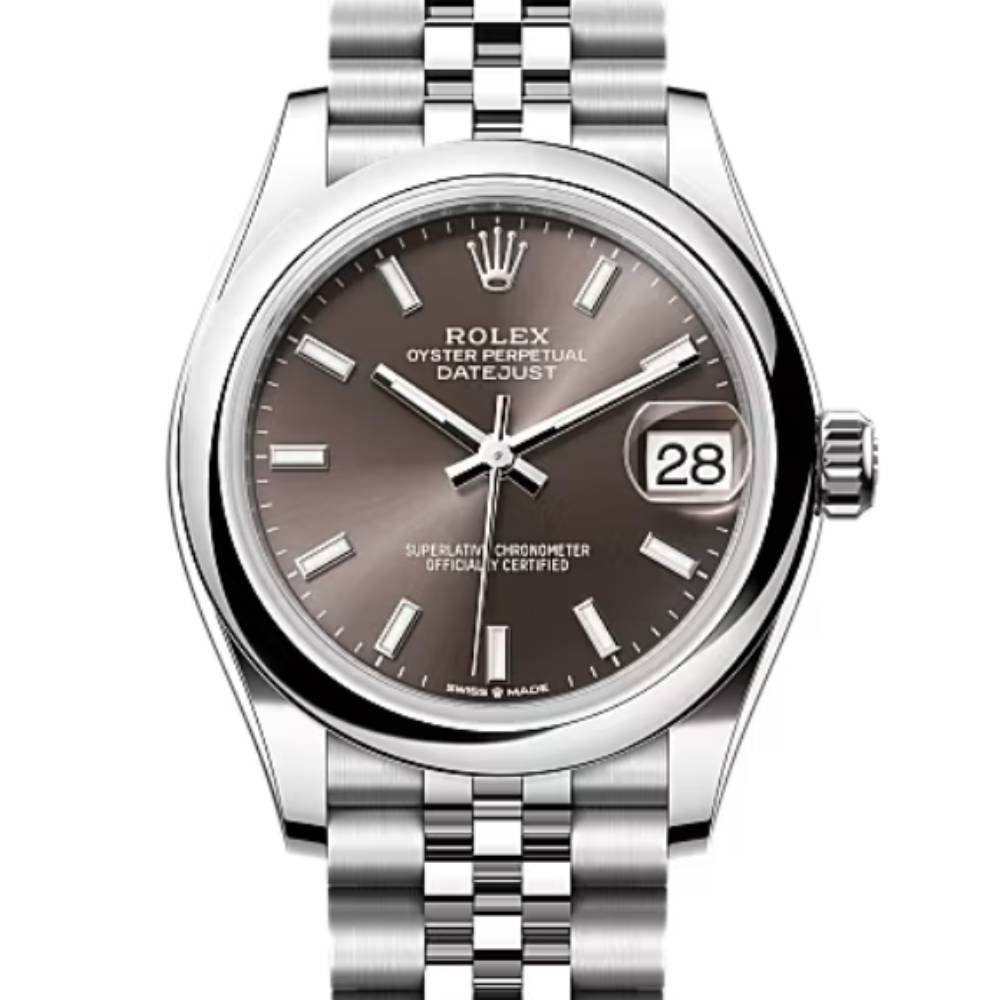 Rolex Datejust 31mm - Ref: 278240-0010 - Dark Grey Stick Dial, Stainless Steel Jubilee Bracelet Women's Watch