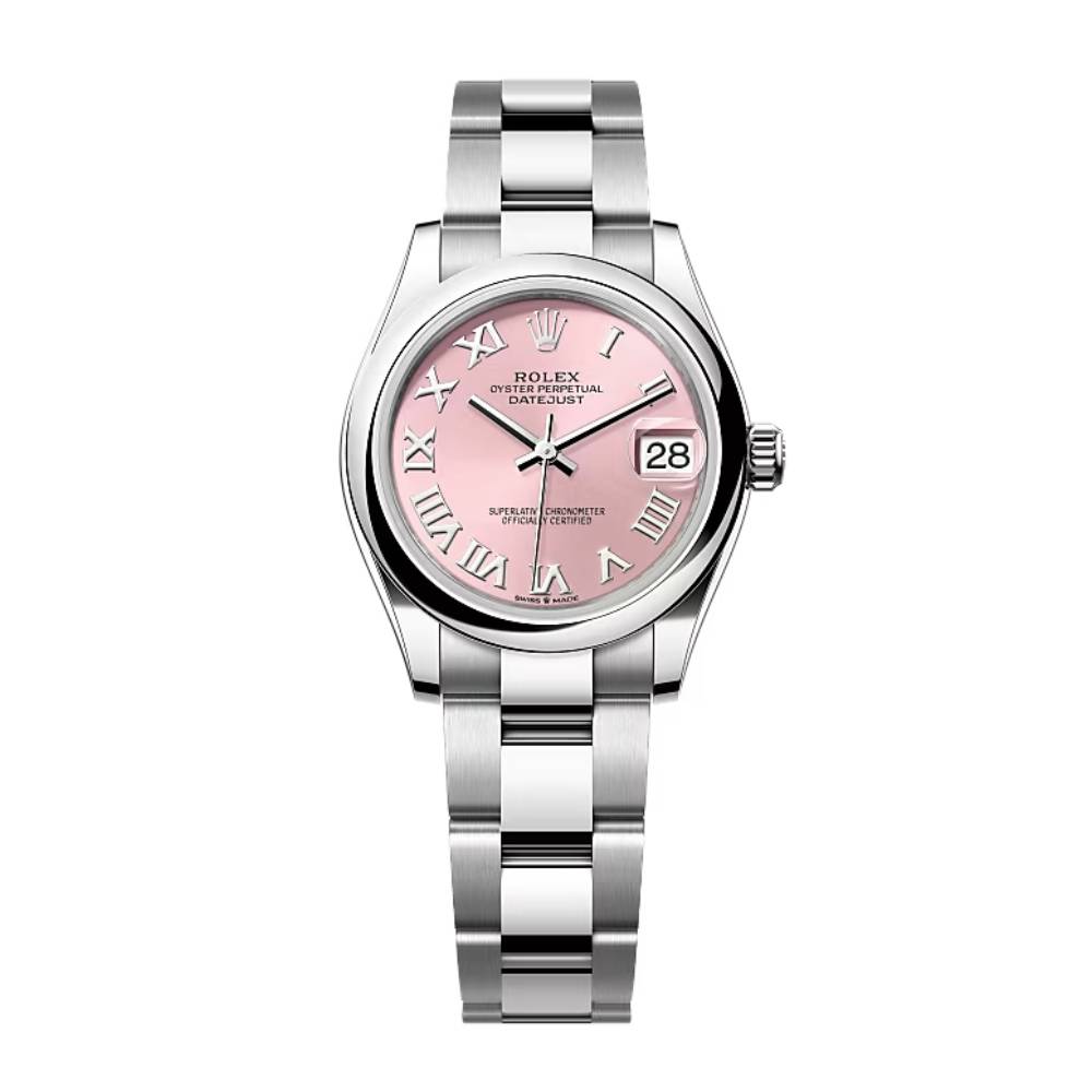 Rolex Datejust 31mm - Ref: 278240-0013 - Pink Roman Dial, Stainless Steel Oyster Bracelet Women's Watch