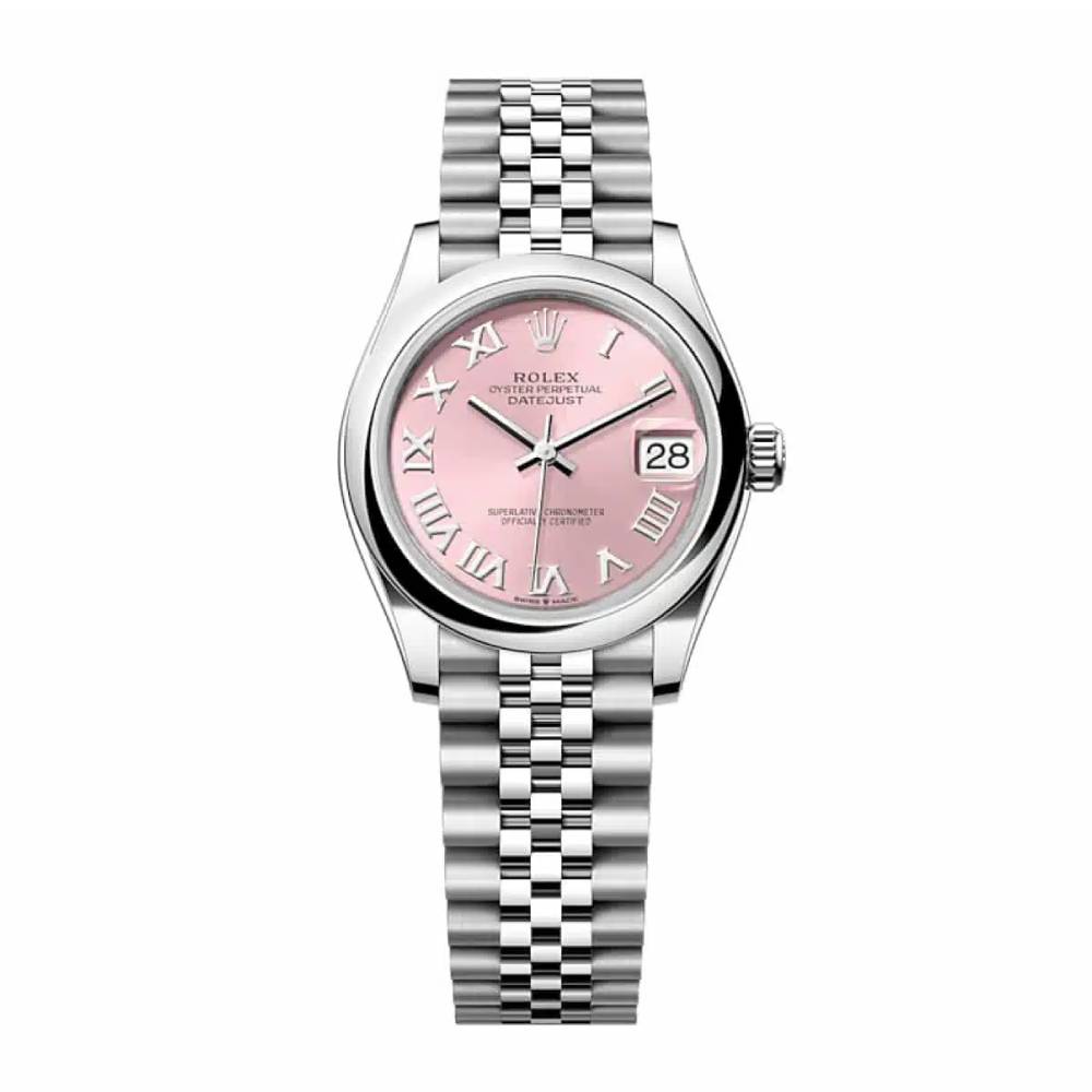 Rolex Datejust 31mm - Ref: 278240-0014 - Pink Roman Dial, Stainless Steel Jubilee Bracelet Women's Watch