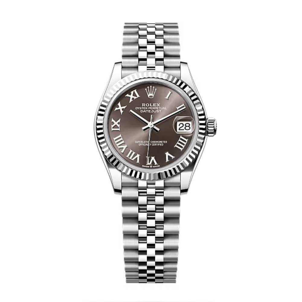 Rolex Datejust 31mm - Ref: 278240-0016 - Dark Grey Roman Dial, Stainless Steel Jubilee Bracelet Women's Watch