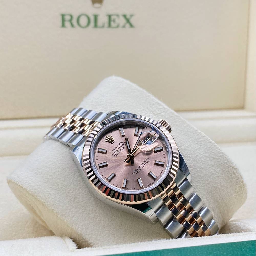 Rolex Datejust 31mm - Ref: 278271-0010 - Rose Dial, Two Tone Stainless Steel & 18K Rose Gold Jubilee Bracelet Women's Watch