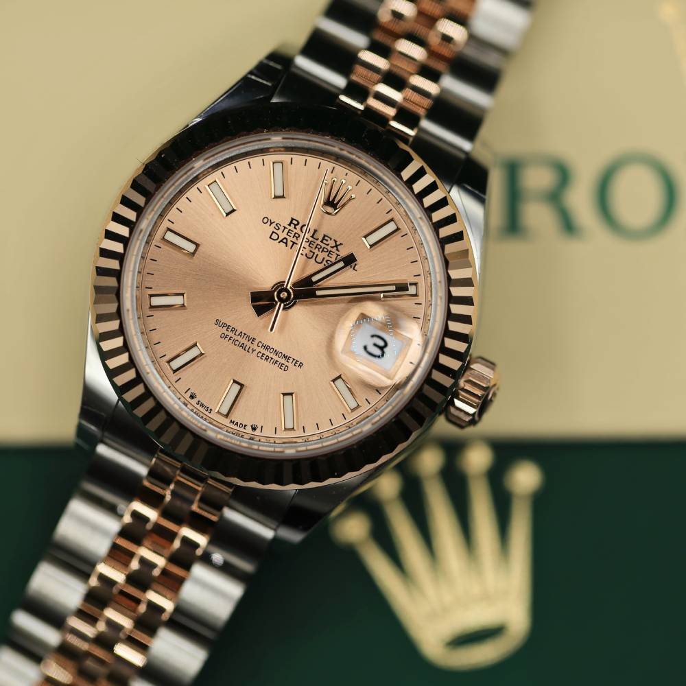 Rolex Datejust 31mm - Ref: 278271-0010 - Rose Dial, Two Tone Stainless Steel & 18K Rose Gold Jubilee Bracelet Women's Watch