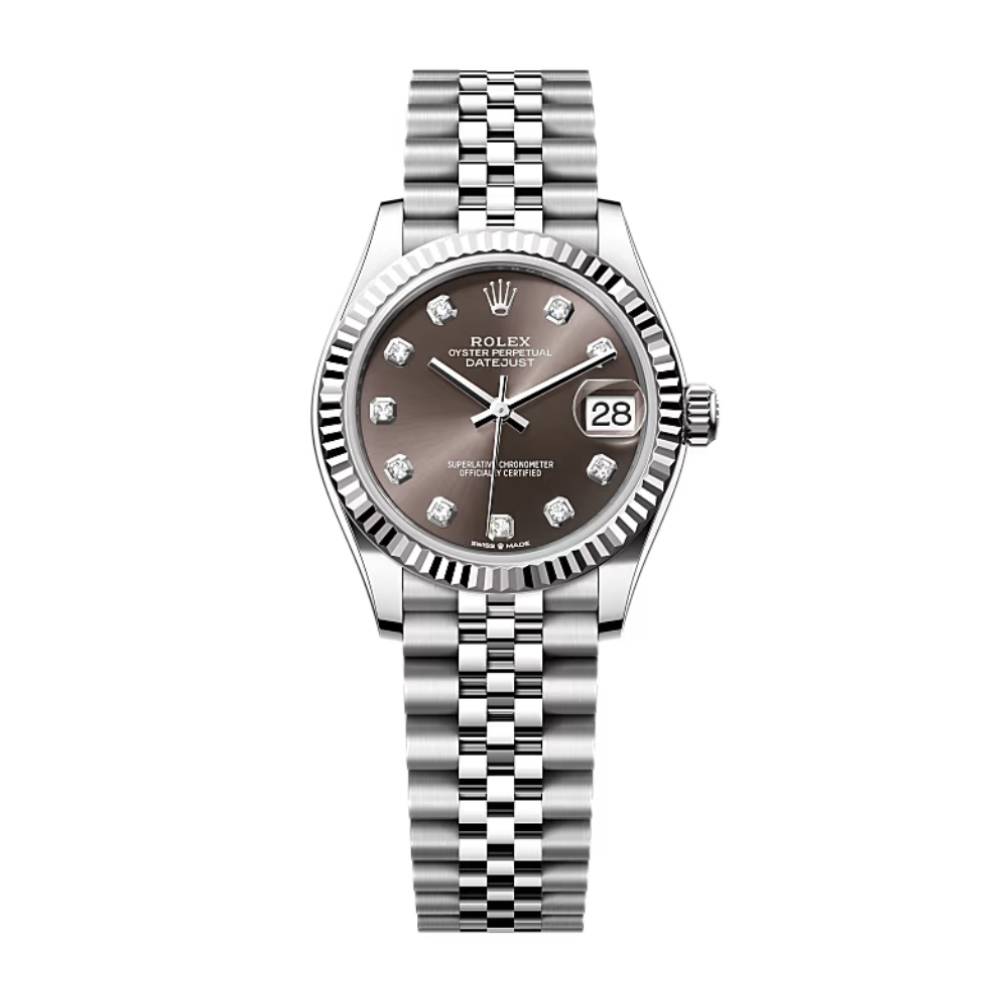 Rolex Datejust 31mm - Ref: 278274-0008 - Dark Grey Diamond Dial, Stainless Steel Jubilee Bracelet Women's Watch