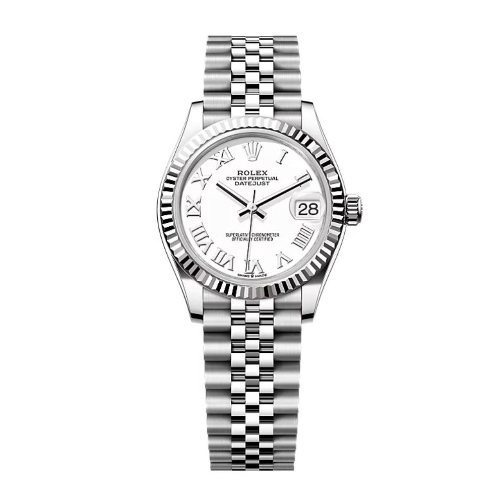 Rolex Datejust 31mm - Ref: 278274-0010 - White Roman Dial, Stainless Steel Jubilee Bracelet Women's Watch