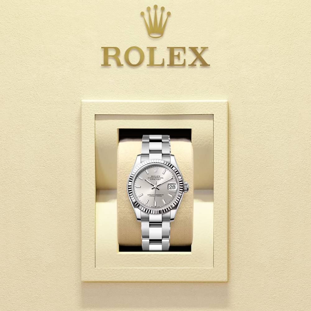 Rolex Datejust 31mm - Ref: 278274-0011 - Silver Stick Dial, Stainless Steel Oyster Bracelet Women's Watch