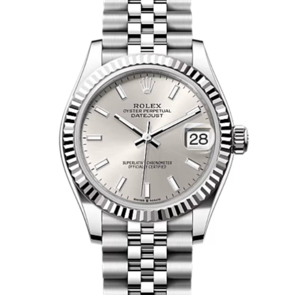 Rolex Datejust 31mm - Ref: 278274-0012 - Silver Stick Dial, Stainless Steel Jubilee Bracelet Women's Watch