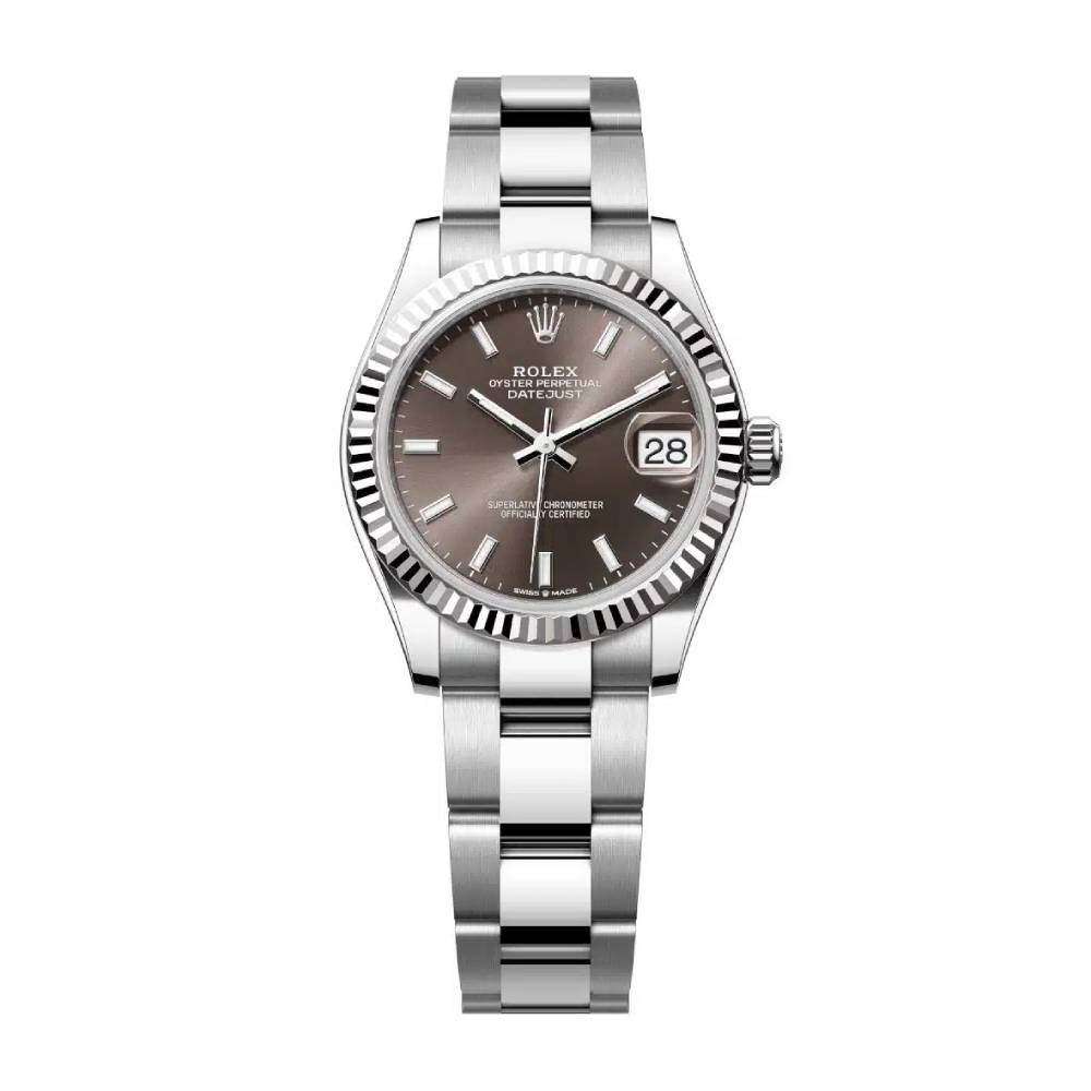 Rolex Datejust 31mm - Ref: 278274-0015 - Dark Grey Stick Dial, Stainless Steel Oyster Bracelet Women's Watch