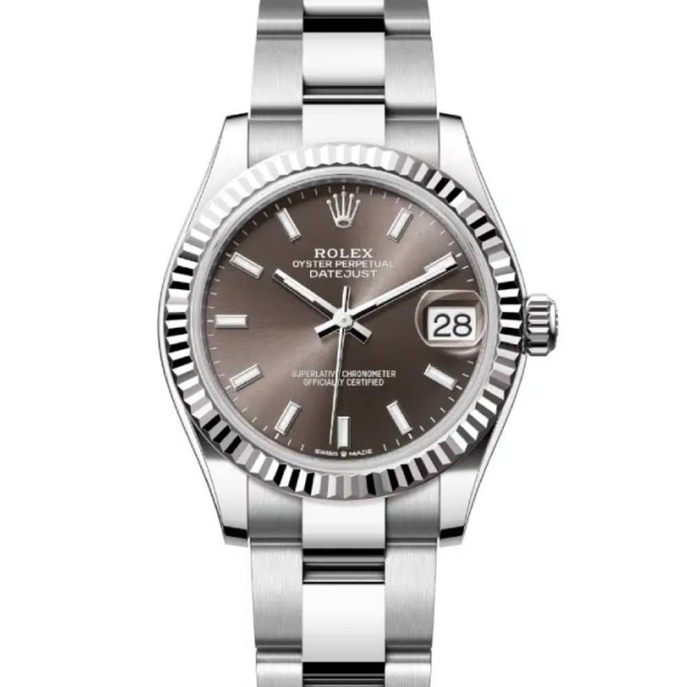 Rolex Datejust 31mm - Ref: 278274-0015 - Dark Grey Stick Dial, Stainless Steel Oyster Bracelet Women's Watch