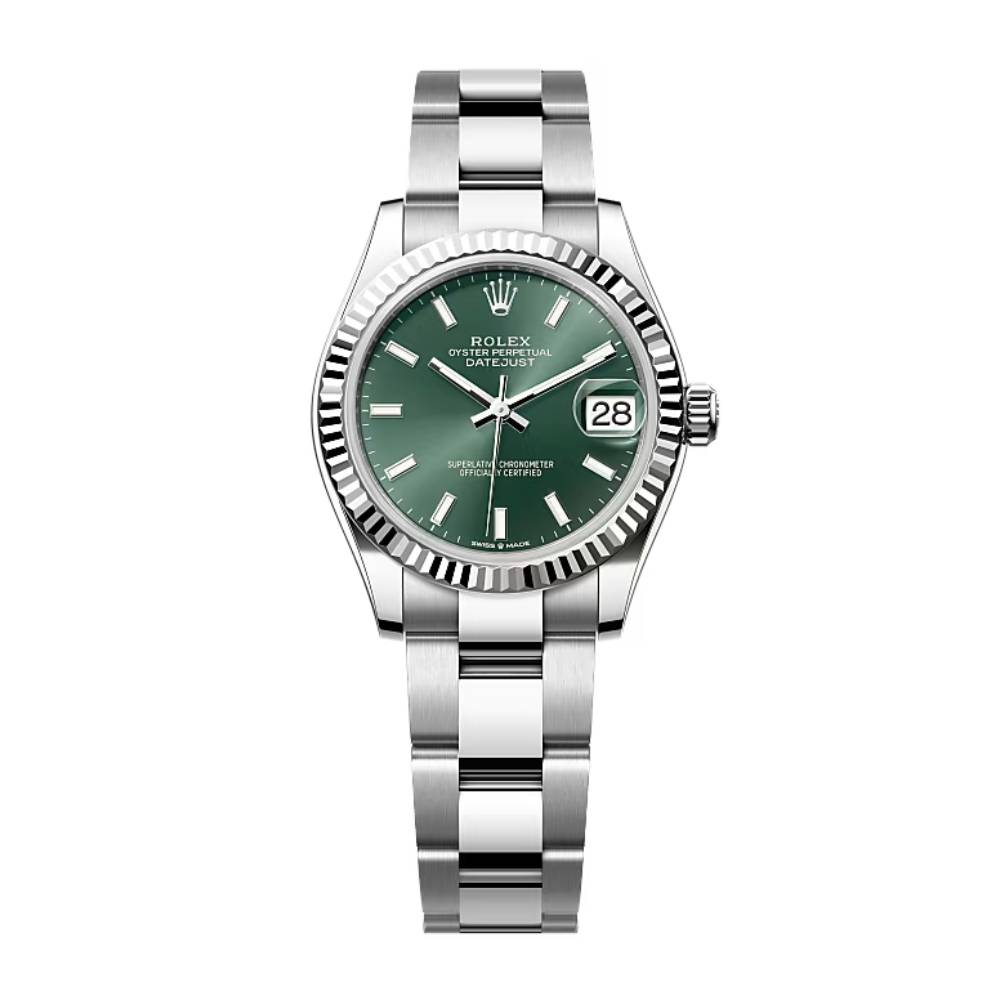 Rolex Datejust 31mm - Ref: 278274-0017 - Mint Green Stick Dial, Stainless Steel Oyster Bracelet Women's Watch