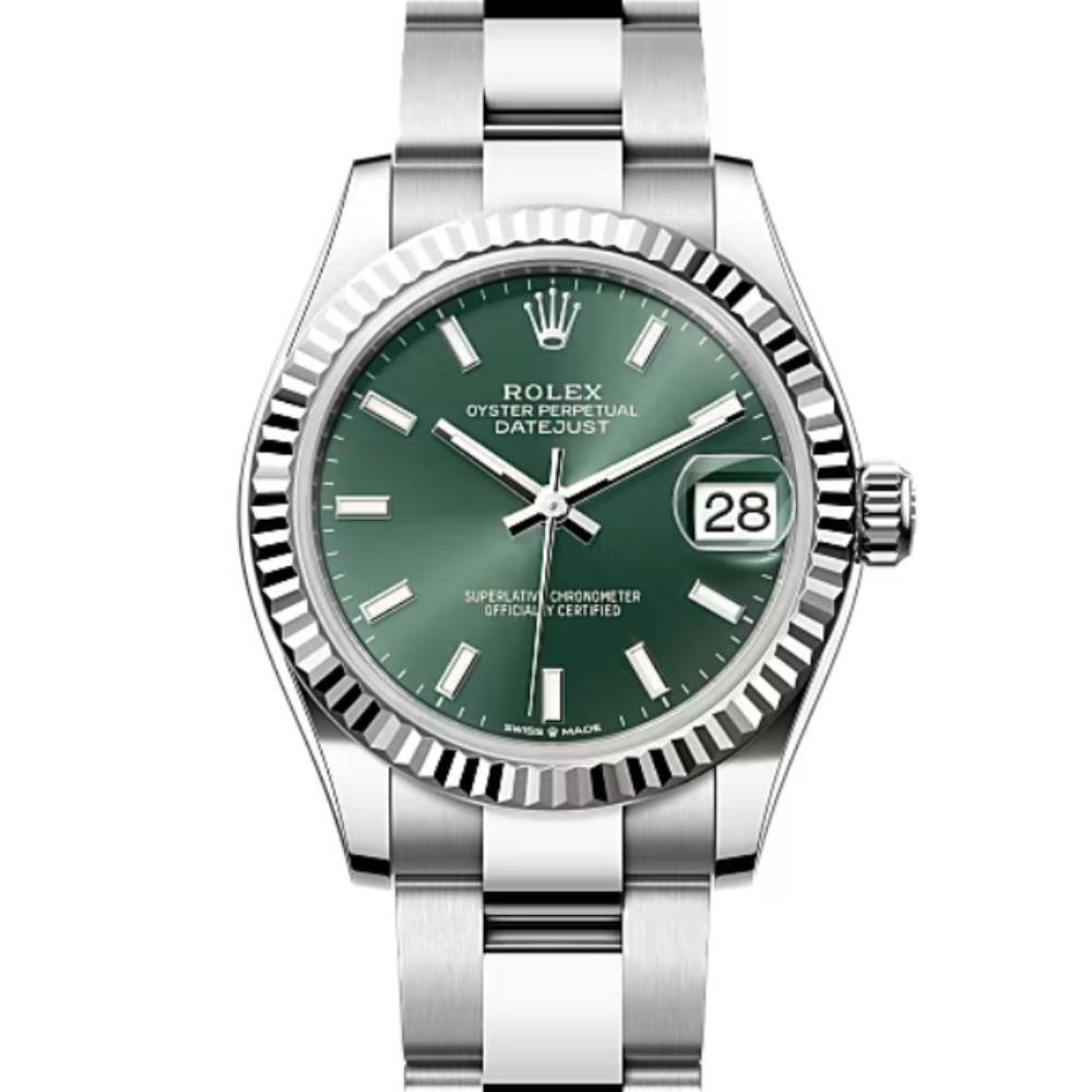 Rolex Datejust 31mm - Ref: 278274-0017 - Mint Green Stick Dial, Stainless Steel Oyster Bracelet Women's Watch