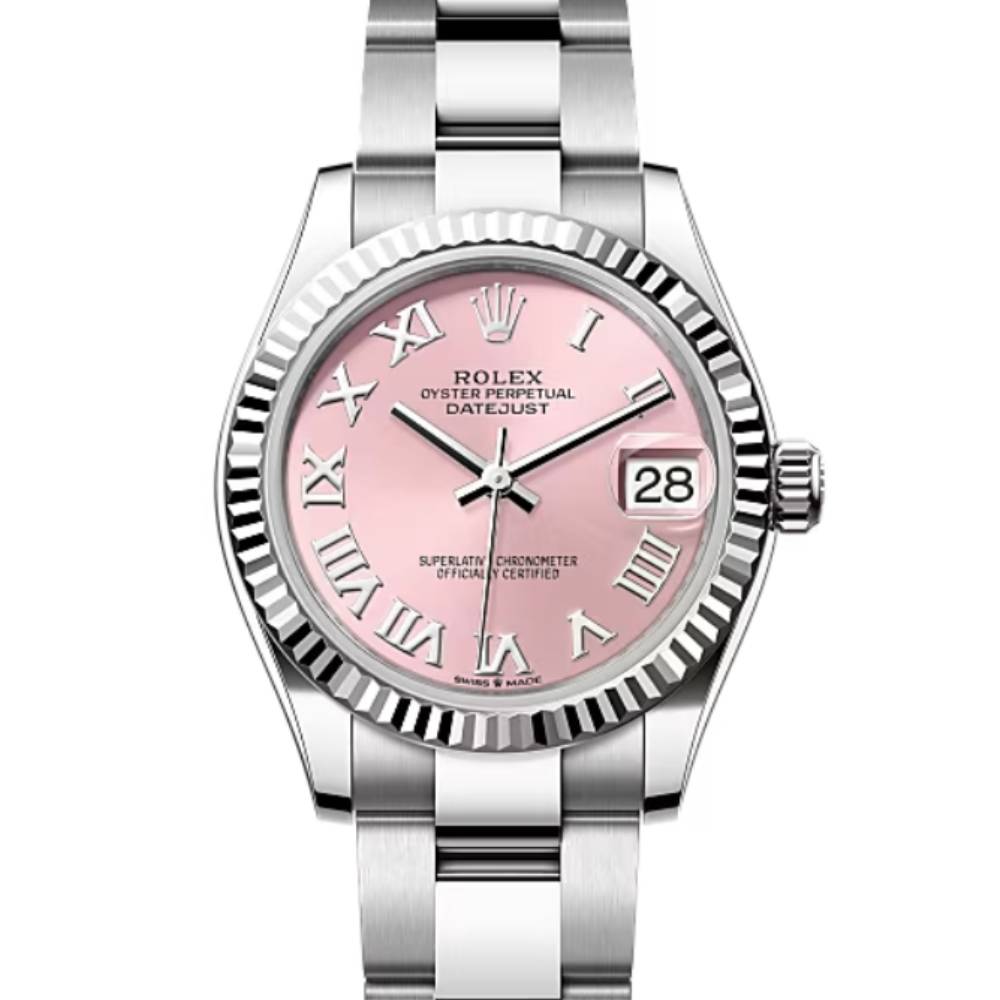 Rolex Datejust 31mm - Ref: 278274-0019 - Pink Roman Dial, Stainless Steel Oyster Bracelet Women's Watch