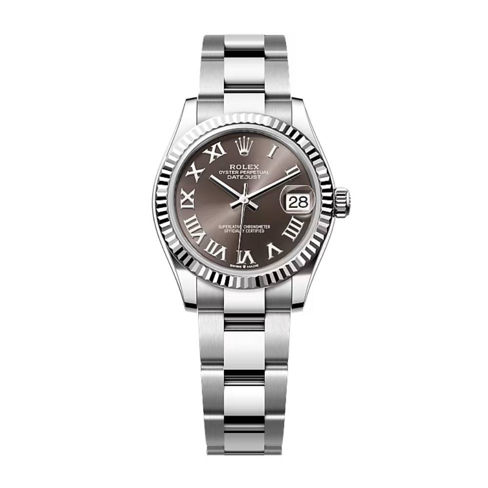 Rolex Datejust 31mm - Ref: 278274-0021 - Dark Grey Roman Dial, Stainless Steel Oyster Bracelet Women's Watch