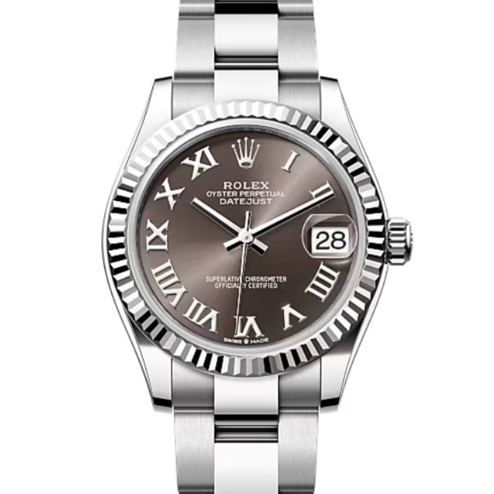 Rolex Datejust 31mm - Ref: 278274-0021 - Dark Grey Roman Dial, Stainless Steel Oyster Bracelet Women's Watch